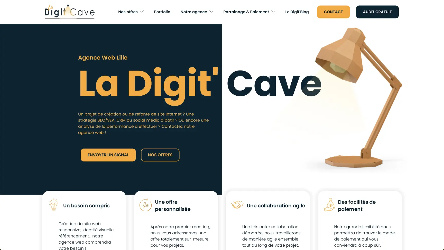 Ancien site de l'agence web - la Digit'Cave